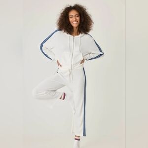 PJ Salvage Back On Track Hoodie & Pants Loungewear Set Size M Top & L Bottom NWT